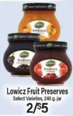 Angelo Caputo's Fresh Market Lowicz Fruit Preserves offer