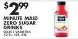 Pioneer Supermarkets Minute Maid zero sugar drinks offer