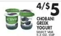 Pioneer Supermarkets Chobani Greek Yogurt offer