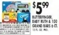 Pioneer Supermarkets Butterfinger, Baby Ruth & 100 Grand Bars offer
