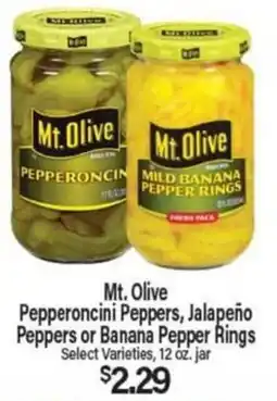 Angelo Caputo's Fresh Market Mt. Olive Pepperoncini Peppers, Jalapeño Peppers or Banana Pepper Rings offer