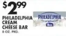 Pioneer Supermarkets Philadelphia cream cheese bar offer