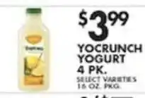 Pioneer Supermarkets Yocrunch Yogurt offer