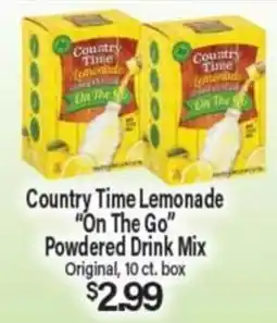 Angelo Caputo's Fresh Market Country Time Lemonade On The Go Powdered Drink Mix offer