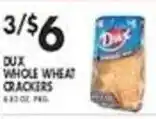 Pioneer Supermarkets Dux whole wheat crackers offer