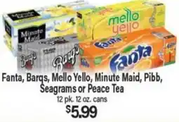 Angelo Caputo's Fresh Market Fanta, Barqs, Mello Yello, Minute Maid, Pibb, Seagrams or Peace Tea offer