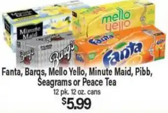 Angelo Caputo's Fresh Market Fanta, Barqs, Mello Yello, Minute Maid, Pibb, Seagrams or Peace Tea offer