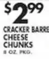 Pioneer Supermarkets Cracker Barrel cheese chunks offer