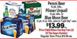 Angelo Caputo's Fresh Market Peroni Beer, Pilsner Urquell or Blue Moon Beer offer