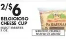 Pioneer Supermarkets BelGioioso cheese cup offer