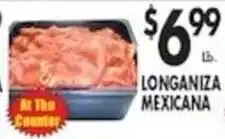 Pioneer Supermarkets Longaniza Mexicana offer
