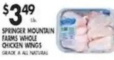 Pioneer Supermarkets Springer Mountain Farms Whole Chicken Wings offer