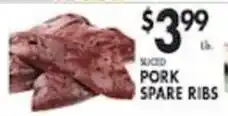 Pioneer Supermarkets Sliced Pork Spare Ribs offer