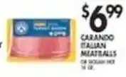 Pioneer Supermarkets Carando Italian Meatballs offer