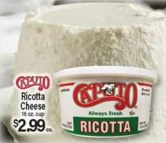 Angelo Caputo's Fresh Market Caputo ricotta cheese offer