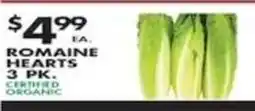 Pioneer Supermarkets Romaine Hearts offer