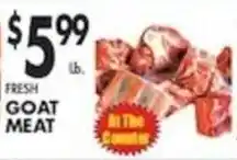 Pioneer Supermarkets Fresh goat meat offer