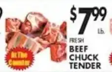 Pioneer Supermarkets Fresh Beef Chuck Tender offer