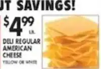 Pioneer Supermarkets Deli Regular American Cheese offer