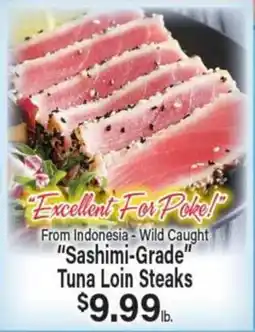 Angelo Caputo's Fresh Market Sashimi-Grade Tuna Loin Steaks offer