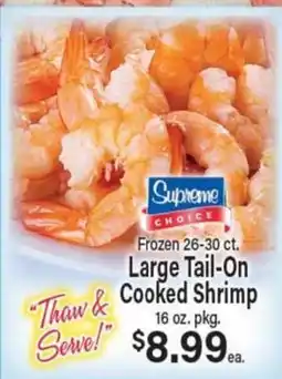 Angelo Caputo's Fresh Market Supreme Choice Large Tail-On Cooked Shrimp offer