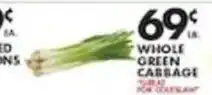 Pioneer Supermarkets Whole Green Cabbage offer