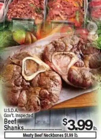 Angelo Caputo's Fresh Market U.S.D.A. Gov't. Inspected Beef Shanks offer