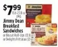 Pioneer Supermarkets Jimmy Dean Breakfast Sandwiches offer