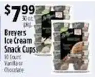 Pioneer Supermarkets Breyers ice cream snack cups offer