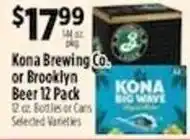 Pioneer Supermarkets Kona Brewing Co. or Brooklyn Beer 12 Pack offer