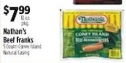 Pioneer Supermarkets Nathan's Beef Franks offer