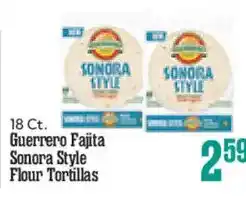 Market Basket Guerrero Fajita Sonora Style Flour Tortillas offer