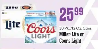 Market Basket Miller Lite or Coors Light offer