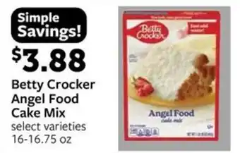 Fareway Betty Crocker angel food cake mix offer