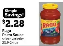 Fareway Ragu pasta sauce offer