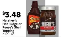 Fareway Hershey's Hot Fudge or Reese's Shell Topping offer