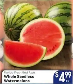 Caledonia Marketplace Florida Fresh Red Ripe Whole Seedless Watermelons offer