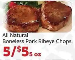 Fareway All Natural Boneless Pork Ribeye Chops offer