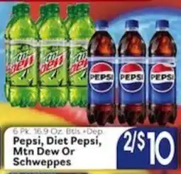 Caledonia Marketplace Pepsi, Diet Pepsi, Mountain Dew Or Schweppes offer