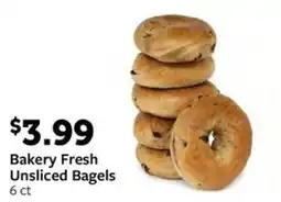 Fareway Bakery Fresh Unsliced Bagels offer
