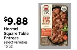 Fareway Hormel Square Table Entrees offer