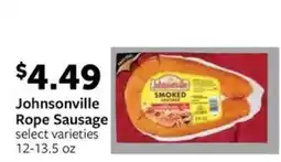 Fareway Johnsonville Rope Sausage offer