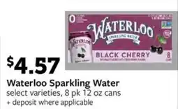 Fareway Waterloo Sparkling Water offer