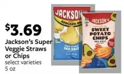 Fareway Jackson's Super Veggie Straws or Chips offer