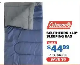 Big 5 Coleman southfork +40° sleeping bag offer