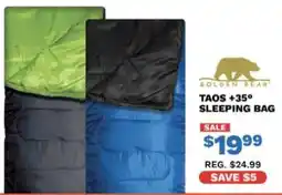Big 5 Golden Bear Taos +35° Sleeping Bag offer