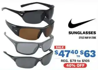 Big 5 Nike sunglasses offer