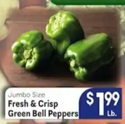 Caledonia Marketplace Jumbo Size Fresh & Crisp Green Bell Peppers offer