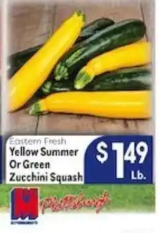Caledonia Marketplace Eastern Fresh Yellow Summer Or Green Zucchini Squash offer