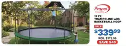 Big 5 Propel Trampolines 15 Ft. Trampoline with Basketball Hoop offer